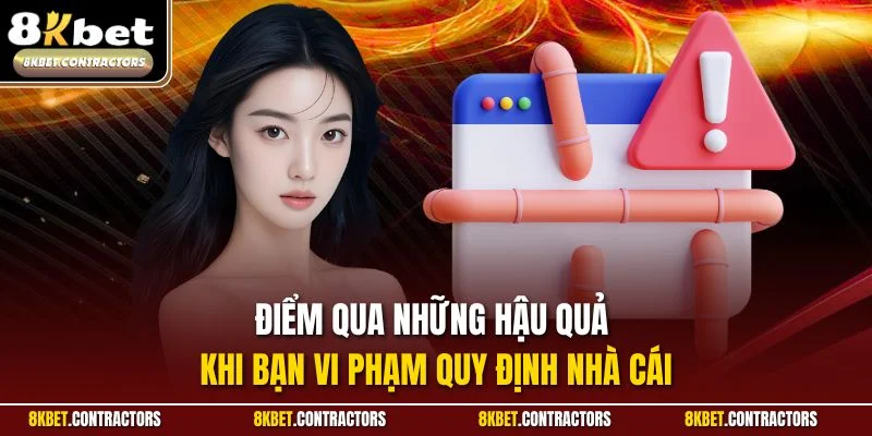 Điểm qua những hậu quả khi bạn vi phạm quy định nhà cái