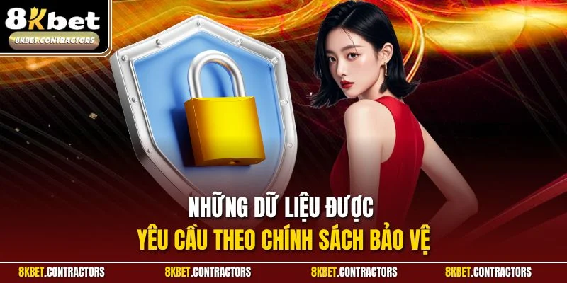 Những dữ liệu được yêu cầu theo chính sách bảo vệ